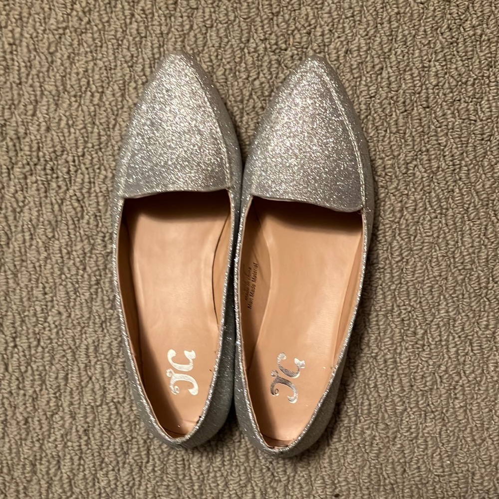 Silver loafers size 7